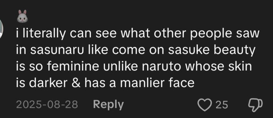 Some sasunarus think that's all it is to narusasu bc people like this exist in your fandom