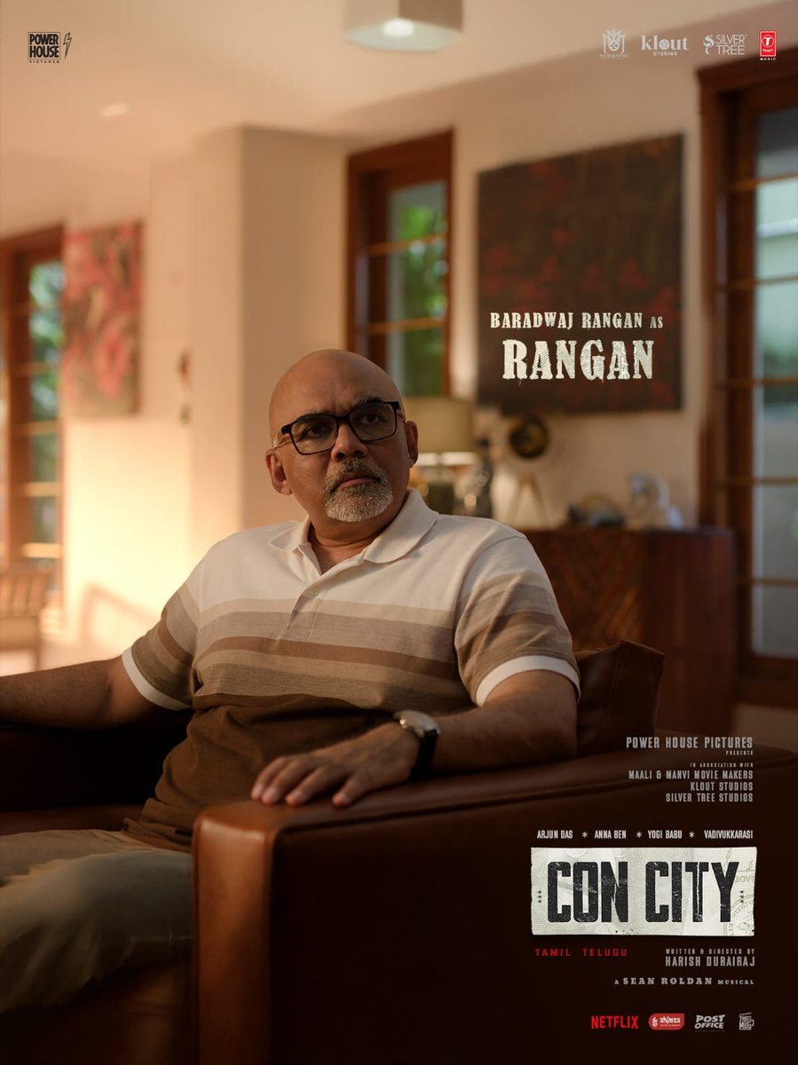 RDBalaji's tweet photo. #ConCity character Introduction Posters 💥 

@thilak_ramesh as Dr Subramani
Imman Annachi as Chutti Anna 
@baradwajrangan as Rangan.

A film by @harish_durairaj, coming soon to theatres.

Starring @iam_arjundas @benanna_love @iYogiBabu #Vadivukkarasi #Akhilan. 

@powerhousepic in association with @Maaliandmaanvi @kloutstudios and
@SilverTreeOffl

A @RSeanRoldan musical

@arunprajeethm @vijaymp29 @proyuvraaj @Netflix_INSouth @TSeries @tseriessouth @vithurs_ @ahimsafilms @sidhuwrites