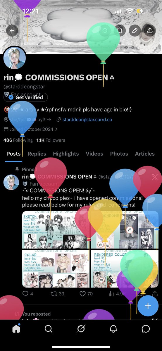 rin💭 COMMISSIONS OPEN ☘︎ tweet media