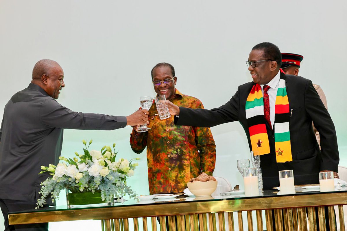edmnangagwa's tweet photo. It was a profound honour to be hosted by my brother, President John Mahama, for a State Banquet in the beautiful city of Accra. This visit is a powerful testament to the Second Republic’s unwavering commitment to the engagement and re-engagement agenda, as we seek to broaden our strategic partnerships across our great continent.

Ghana and Zimbabwe share more than just history; we share a common destiny. As I noted during the banquet, our mission is to transform these deep-rooted historical ties into tangible economic benefits for our people. By deepening our cooperation in trade, investment, and industrialisation, we are ensuring that the wealth of Africa benefits Africans first.

The African Continental Free Trade Area (AfCFTA) is our roadmap to this future. Together with Ghana, we are determined to unlock new value chains and build resilient societies that can withstand global shocks. We are no longer just telling our story; we are actively shaping a prosperous, sovereign destiny.

Zimbabwe remains open for business, and our partnership with Ghana is a vital pillar in building the Africa we want.