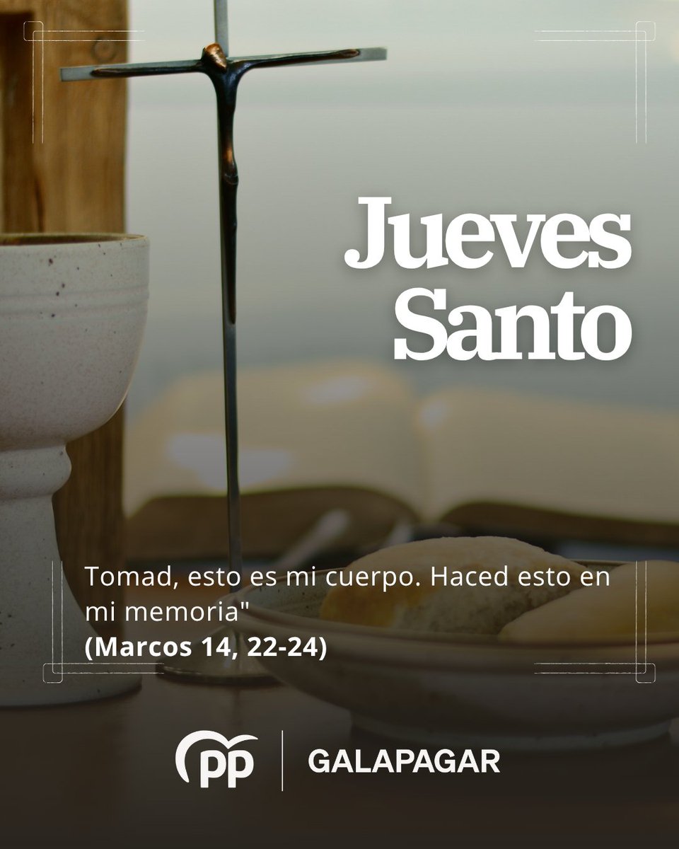 Tomad, esto es mi cuerpo. Haced esto en mi memoria" 

(Marcos 14, 22-24)

#JuevesSanto 
#Galapagar