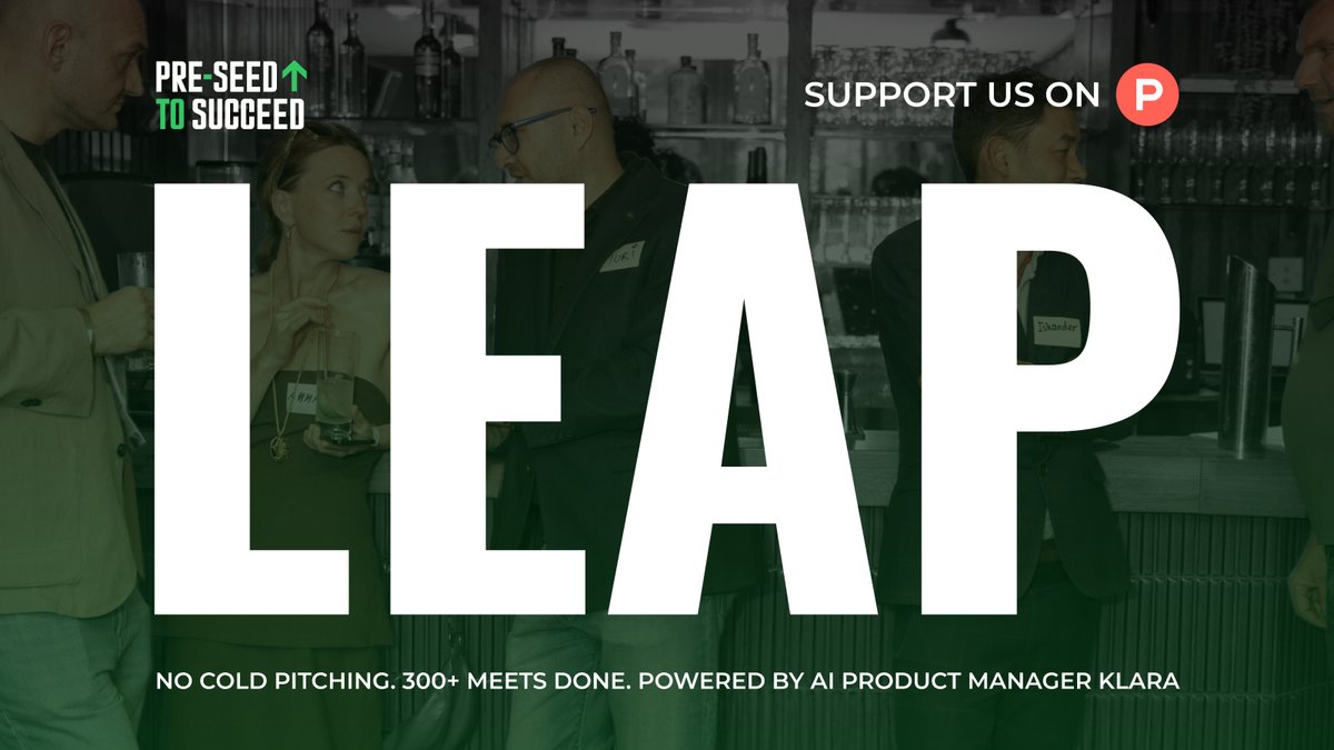 We just launched Leap on Product Hunt 🚀

An AI-powered platform matching founders with the right investors- no cold emails, no intros.

Just high-fit matches + 7-min meetings.

300+ meetings already!

Check it out 👇producthunt.com/products/leap-…