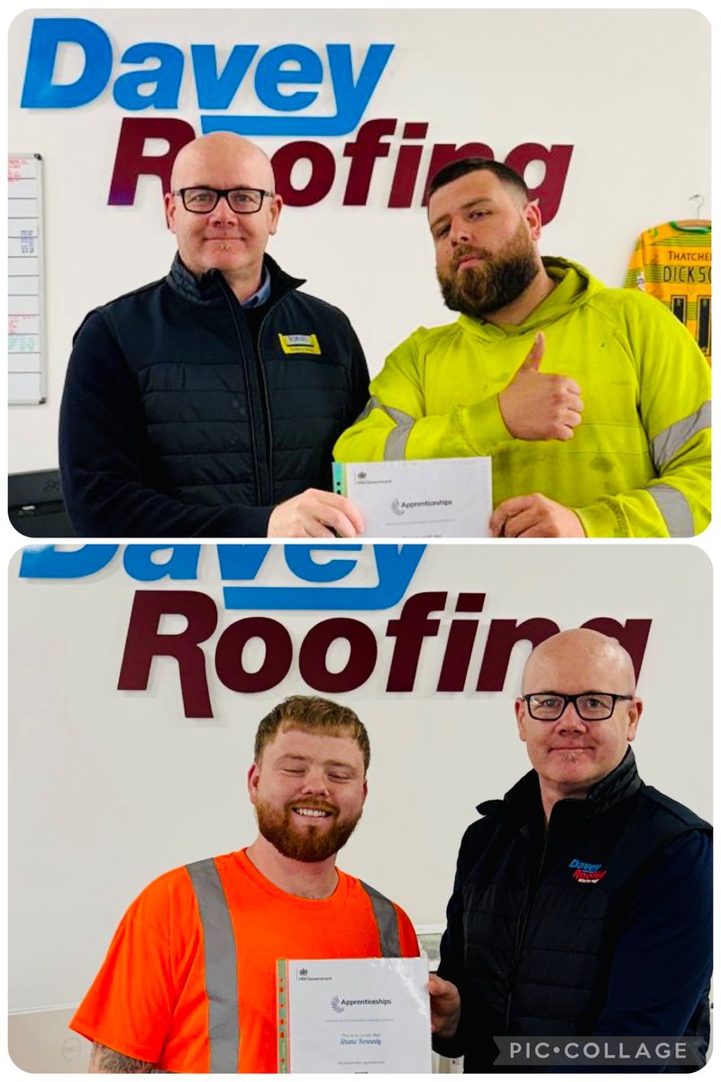 The latest two employees to complete their NVQ training adding to our commitment to improving staff. Well done to Ethan and Shane. #roofing #Yeovil