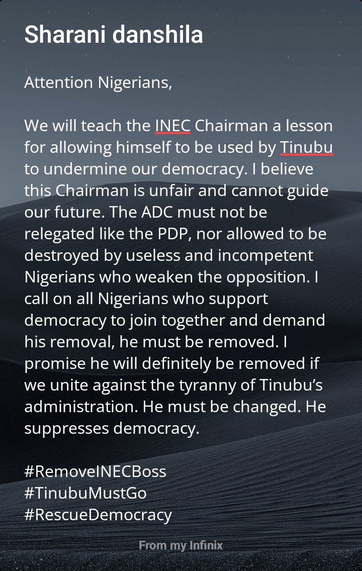 doormaker16's tweet photo. #RemoveINECBoss 
#TinubuMustGo
#RescueDemocracy https://t.co/zWVIQfoZOI