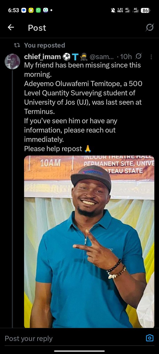 <a href="/FavorGrace90/">Temi Of ATL🇺🇸🇳🇬</a> <a href="/TheKING_310788/">Adah King</a> Lord please do it for me

Let him return to we his family safe and sound