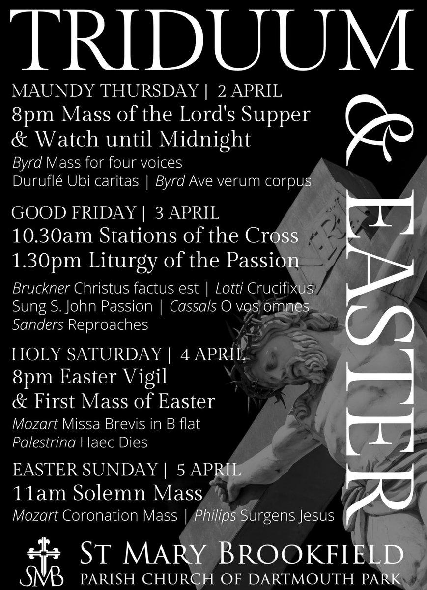 StMaryNW5's tweet photo. The Sacred Triduum at St Mary’s https://t.co/2g0n6DGHzr