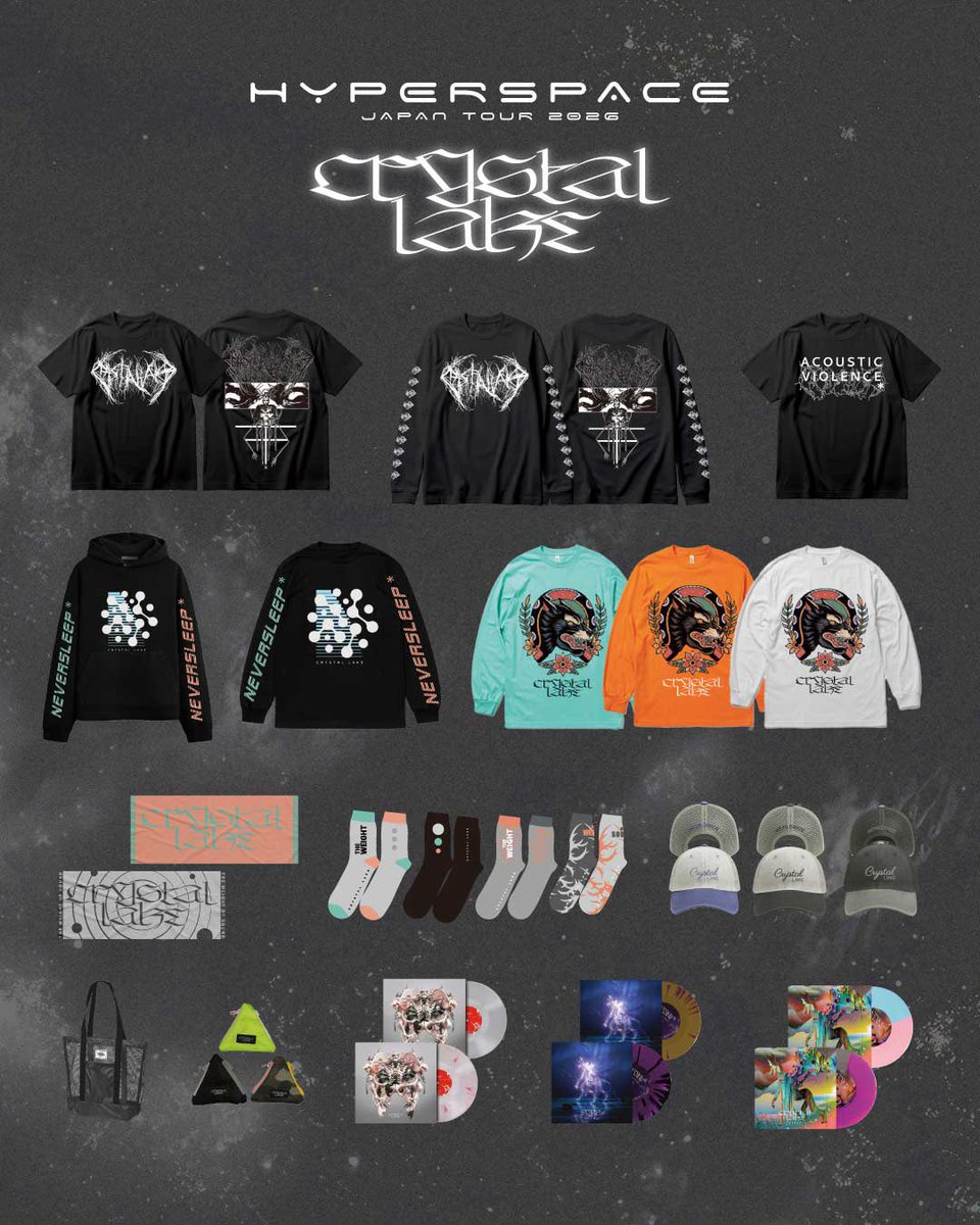 CrystalLake777's tweet image. TONIGHT🚀

DAY2 : 2026.04.02(木)
at 新栄シャングリラ

&amp;lt;Acts&amp;gt;
Crystal Lake
Volumes (US)
Flesh Juicer (台湾)

OPEN18:00 / START19:00
🎫 当日券は開場後販売 (¥8,900)

先行物販17:00より

特典チケット引き換え等に関する
注意事項はリプライに記載

#CrystalLake