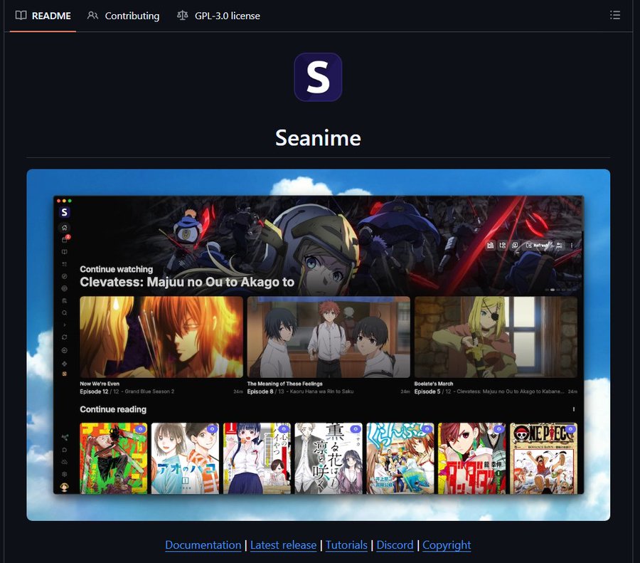 All your anime

in one place.

Stream.
Download.
Manage your library.

Anime + manga.

All-in-one.

github.com/5rahim/seanime