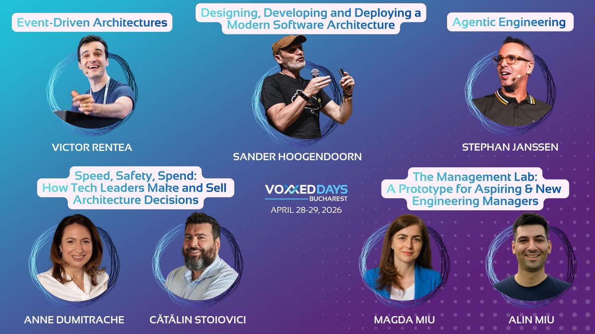 VoxxedBucharest's tweet image. Workshops are a key part of our conference, and this year, we’ve prepared some of the best #workshops to help you sharpen your skills and learn from top industry experts.
Discover all the details: romania.voxxeddays.com/voxxed-days-bu…