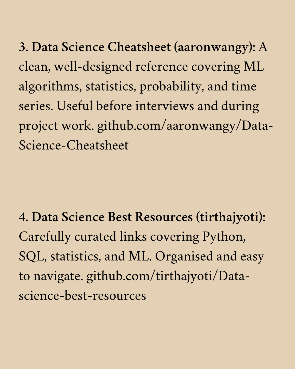 KarinaData's tweet photo. GitHub is one of the most underused free resources in data. 

Here are 10 repositories worth bookmarking, covering data analysis and data science: https://t.co/CGOzxRJXft