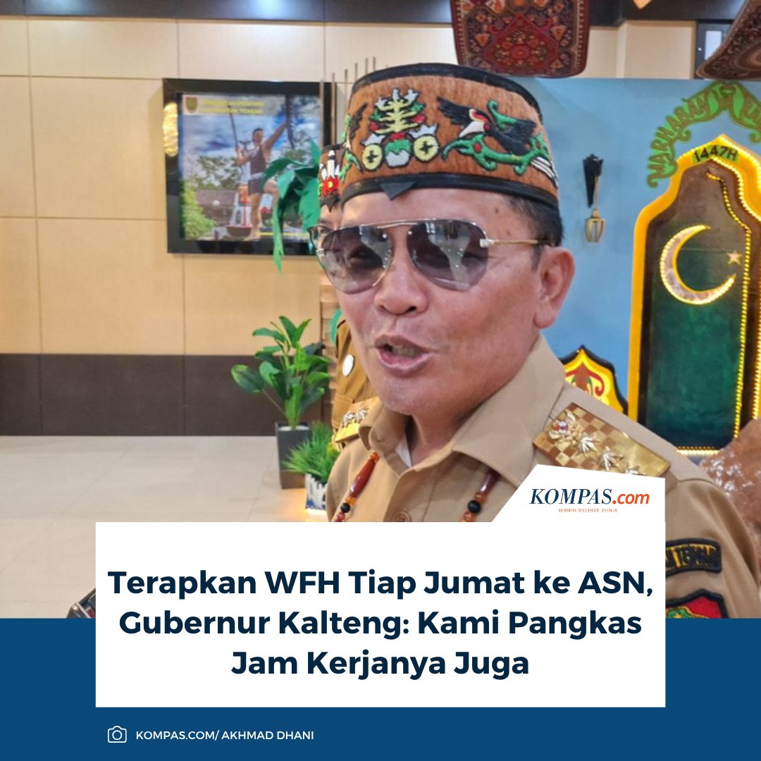 kompascom's tweet image. “Saat ini masih kami godok, lagi dianalisis dulu sesuai dengan kebutuhan ASN, tapi kemungkinan jam kerja juga dikurangi, kecuali untuk dinas-dinas tertentu yang menyangkut pelayanan publik,” kata Agustiar.

Baca selengkapnya: regional.kompas.com/read/2026/04/0…

~SN #WFH #ASN