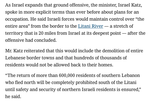 JaninaDill's tweet photo. Yesterday 🇮🇱's Defence Min explicitly articulated plans in 🇱🇧 that imply serious violations of int. law, if realised.

This should cause more of a reaction, internationally. 

That these violations are "announced" is itself deeply disturbing.

Here are 2 major concerns: https://t.co/rMZDttRaN3