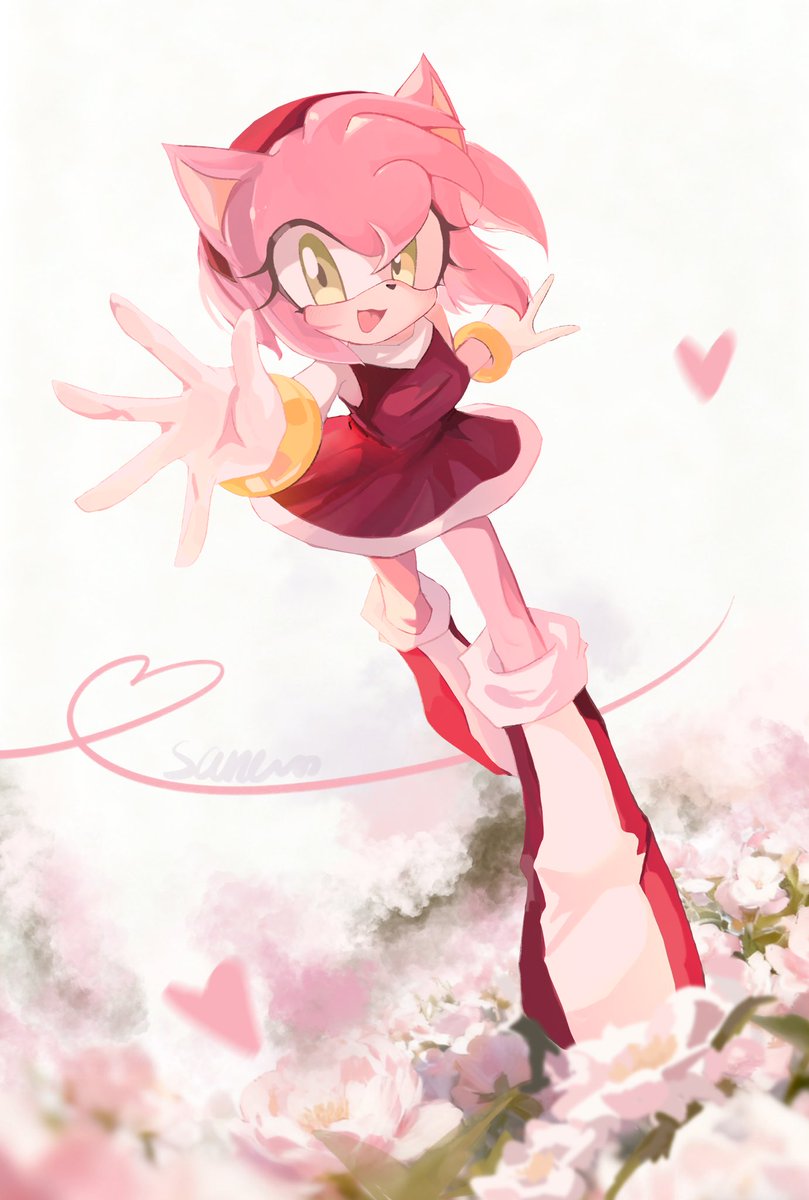 ling271413's tweet image. 重发（重新细画过的） #Amyrose #Amy #amythehedgehog