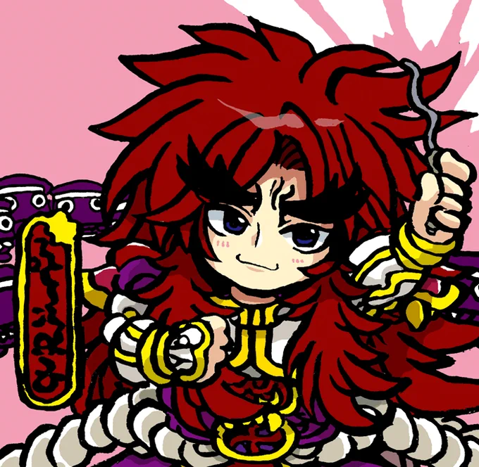 がんばれゴエモンのイラスト描く。獅子重禄兵衛と黒衣たち。