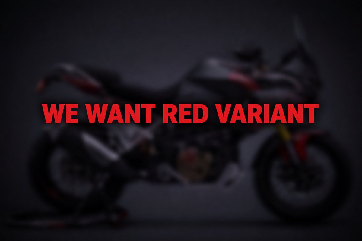 Hey <a href="/tvsmotorcompany/">TVS Motor Company</a> <a href="/TVSMOTOR_ID/">TVS MOTOR</a> 

Your logo is red. Your racing DNA is red.  
Then why not this model?  

We want a RED variant — make it happen! 🔥🏍️  ❤️

#TVS #TVSRacing #RedVariant #WeWantRed