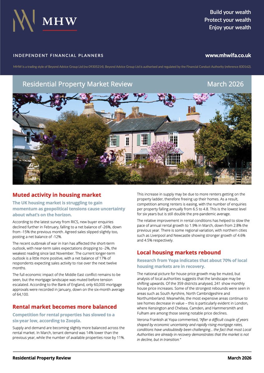 beyondadvicegrp's tweet photo. Our latest monthly Residential Property Review is out. Download it along with other newsletters here.

https://t.co/NMzzQ2FK7S

If any of the content resonates with you, get in touch for a free review of your circumstances.

#residentialproperty #financialadviser #mortgagebroker https://t.co/ib5wcTXa27