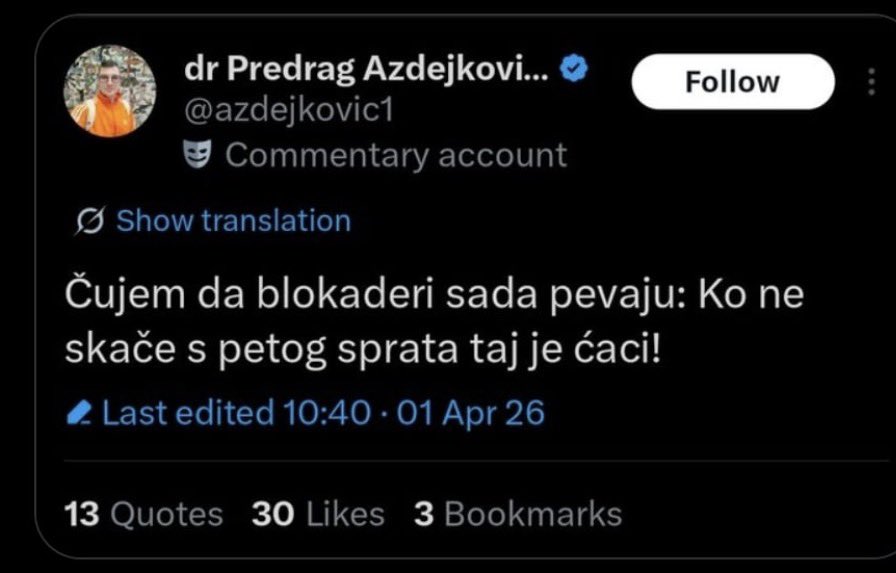 Dimitrije Vojnov tweet media