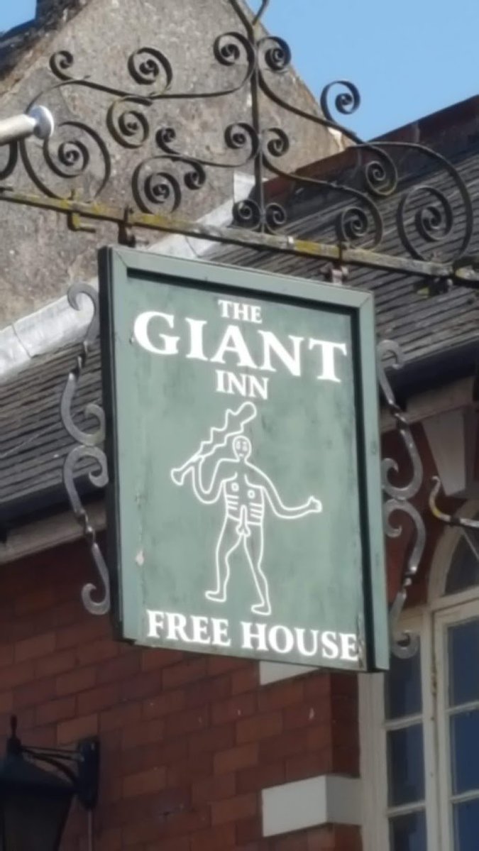 lingosia's tweet image. #PubSign for the Giant in Cerne Abbas