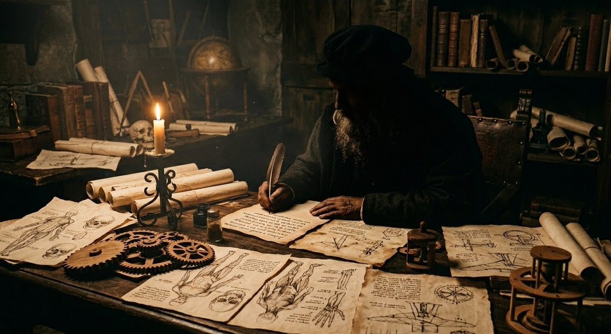 TozluKayitlar's tweet photo. Zamanının Yüzyıllarca Ötesinde Bir Zihin: Leonardo da Vinci ve Çözülemeyen Şifreleri! 🎨⚙️

Rönesans deyince akla gelen ilk isim... Onu sadece "Mona Lisa'yı çizen adam" sanıyorsanız, tarihin en büyük dehasına büyük bir haksızlık ediyorsunuz demektir. O aynı zamanda bir mühendis, mimar, botanikçi, müzisyen ve anatomi uzmanıydı. Fakat asıl tüyler ürpertici olan, geride bıraktığı o gizemli defterleri.

Aynadaki Sırlar
Leonardo'dan günümüze 7 bin sayfadan fazla not ulaştı. Ancak bu notları açıp hemen okuyamıyorsunuz. Hepsini sağdan sola doğru, sadece aynadan yansıdığında düz okunabilecek o meşhur "ters yazısıyla" kaleme almıştı. Kimi tarihçiler solak olduğu için mürekkebi dağıtmamak adına pratik bir çözüm bulduğunu söylerken, kimileri de ürkütücü anatomi deneylerini (o dönem kadavra incelemek büyük suçtu) ve tehlikeli icatlarını Kilise'nin gazabından korumak için şifrelediğine inanıyor.

Bilerek Hatalı Çizilmiş Ölüm Makineleri
1400'lü yıllarda, insanların henüz ok, kılıç ve kalkanla savaştığı bir dönemde o defterlerine helikopterler, zırhlı tanklar, dalgıç kıyafetleri ve makineli tüfekler çiziyordu. Daha da ilginci, askeri icatlarının taslaklarına bizzat kendisi ufak mühendislik hataları gizlemişti. Neden mi? Çizimleri kötü niyetli kralların eline geçerse bu makineler asla çalışamasın diye! Barışçıl bir dehanın, dünyayı kendi üstün zekasından koruma yöntemi...

Düşünsenize, bir insan yüzlerce yıl sonrasının teknolojisini zihninde nasıl bu kadar kusursuz kurgulayabilir? Sizce Leonardo sadece inanılmaz yetenekli bir gözlemci miydi, yoksa çağının dışına taşan, bilmediğimiz sırları olan sıra dışı bir zihin mi? Fikirlerinizi aşağıya bekliyorum, dehanın sınırlarını konuşalım. 👇

#LeonardoDaVinci #Rönesans #BilimTarihi #Sanat #Mühendislik #TozluKayitlar #TarihiGizemler #Gizem #MonaLisa #Tarih