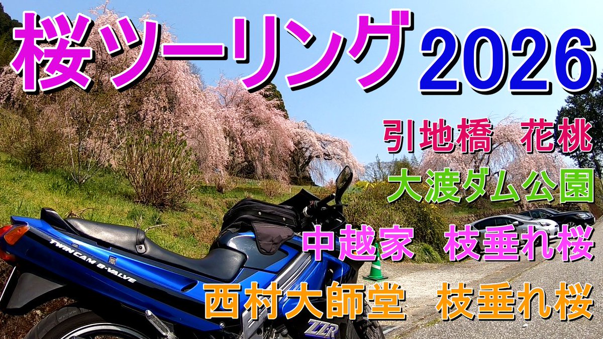 【絶景】桜ツーリング　2026　お花見ツーリング！ youtu.be/33qRQLO4TSA?si… <a href="/YouTube/">YouTube</a>より