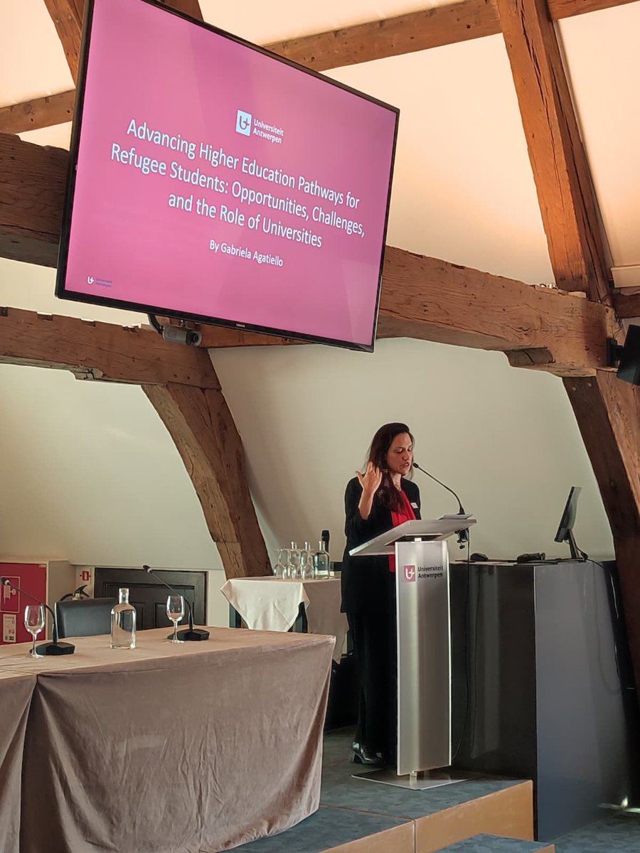 SHARENetwork3's tweet photo. 📚Refugee students don’t just need access, they need #EducationPathways that actually work for them.
Our colleague Gabriela Agatiello highlighted this at the Global Engagement Conference 2026 in the @UAntwerpen.
#MigrationEU #HERCoN https://t.co/14YwVUI0Wh