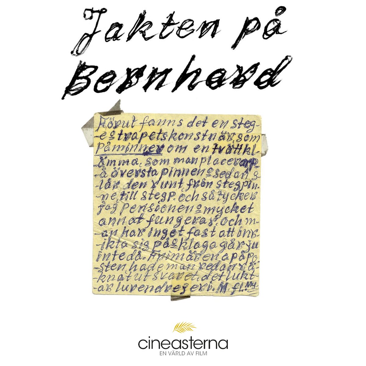 cineasterna's tweet image. En 82-årig änkeman vid namn Bernhard Redenstedt sätter upp mängder av handskrivna lappar på väggar och lyktstolpar i Lund. Producerad av Anna Byvald och Lukas Moodysson. Jakten på Bernhard (2010) Nu på Cineasterna
#Bibliotek #Filmtips #Cineasterna