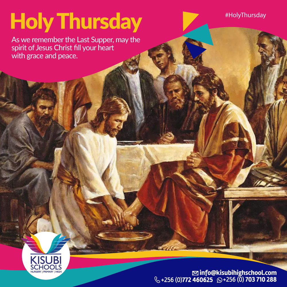Today we reflect on the love and humility of Christ during the Last Supper.

May this Holy Thursday bring grace, peace, and renewed faith to all.
#HolyThursday #KisubiSchools
