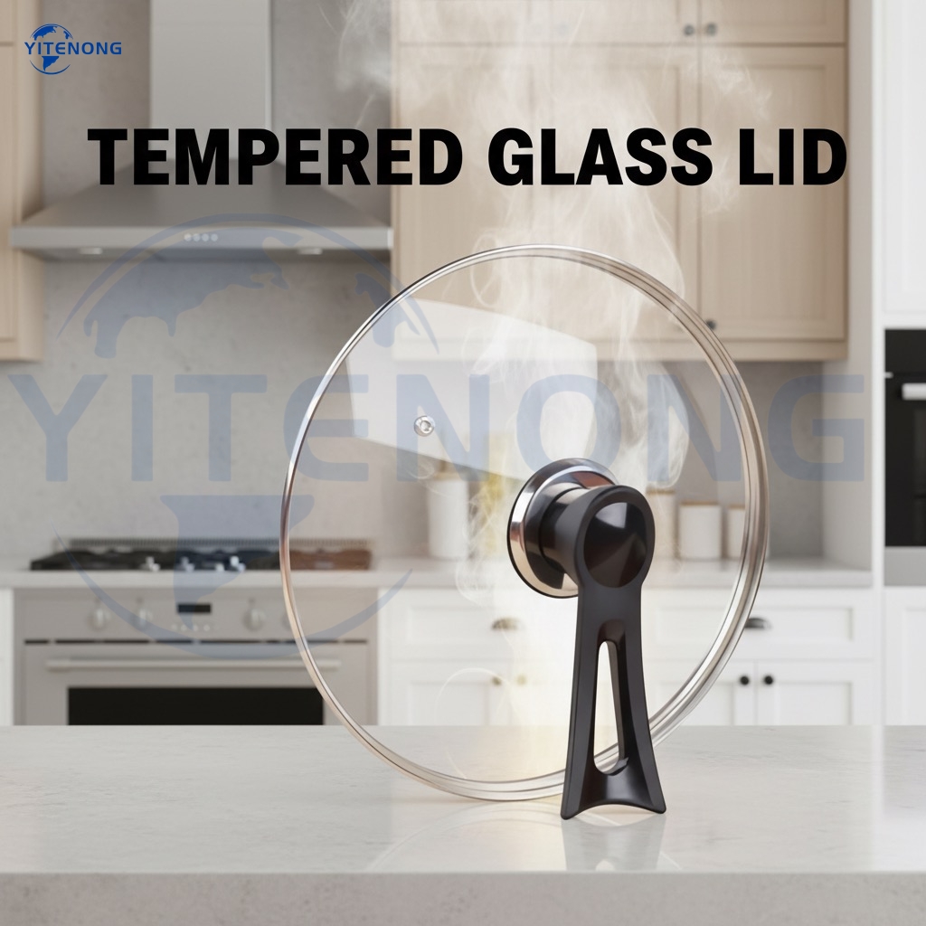 Premium Tempered Glass Lid: Crystal Clear, Heat Resistant, Food Safe, Universal Fit, Durable &amp; Explosion-Proof, Lock in Freshness for Perfect Cooking.