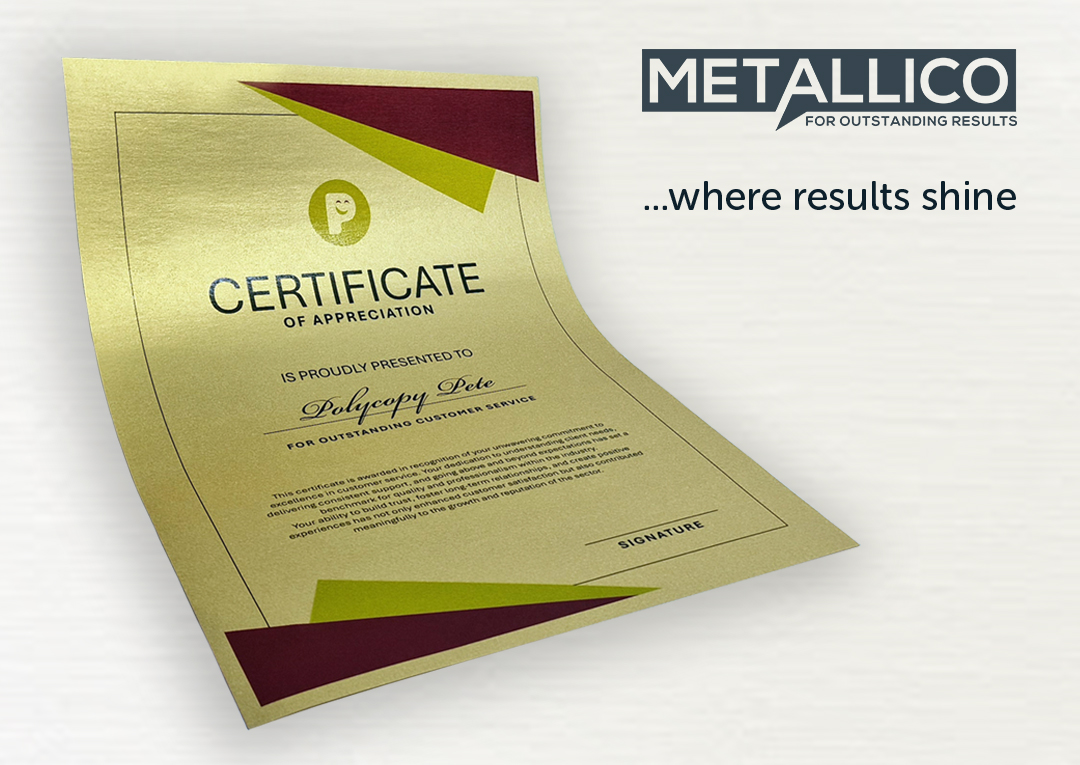 Polycopy's tweet image. Recognise achievement with Metallico – the premium A4 metallic-effect paper and card.
View the range - polycopyshop.co.uk/.../certificat…
Watch the video - youtu.be/Ps8mC5YyRqk?si…
#Polycopy #MetallicPaper #PremiumStationery #PrintSolutions #CreativePrinting #PaperDesign #Polycopy #Metallico