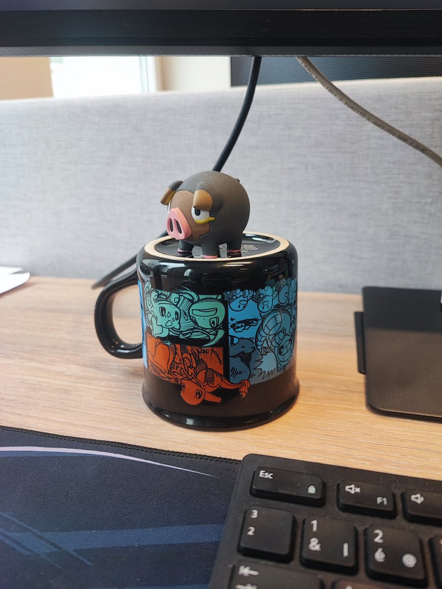 I think our companies cleaning lady has a preference for which Pokemon is better.

She always does this when cleaning the desk