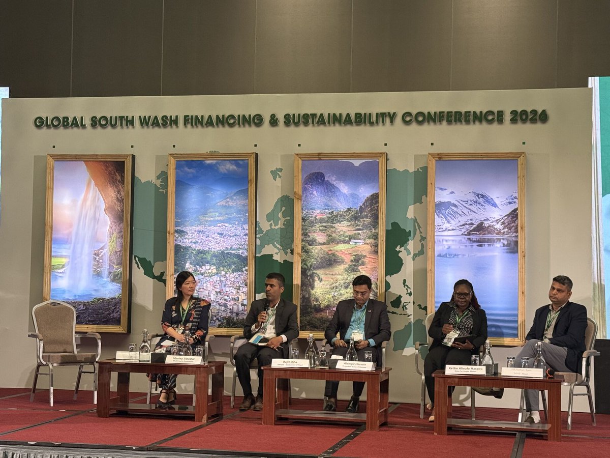 GLAAS_TrackFin's tweet photo. Thanks to Oliver Jones for highlighting this important conversation at the Global South WASH Financing Conference, and for the photos. Great to see @WHO's Marina Takane leading discussions on how stronger financial tracking through WASH accounts.

https://t.co/xqhT1mlF0I https://t.co/FOqYFJd3Dq