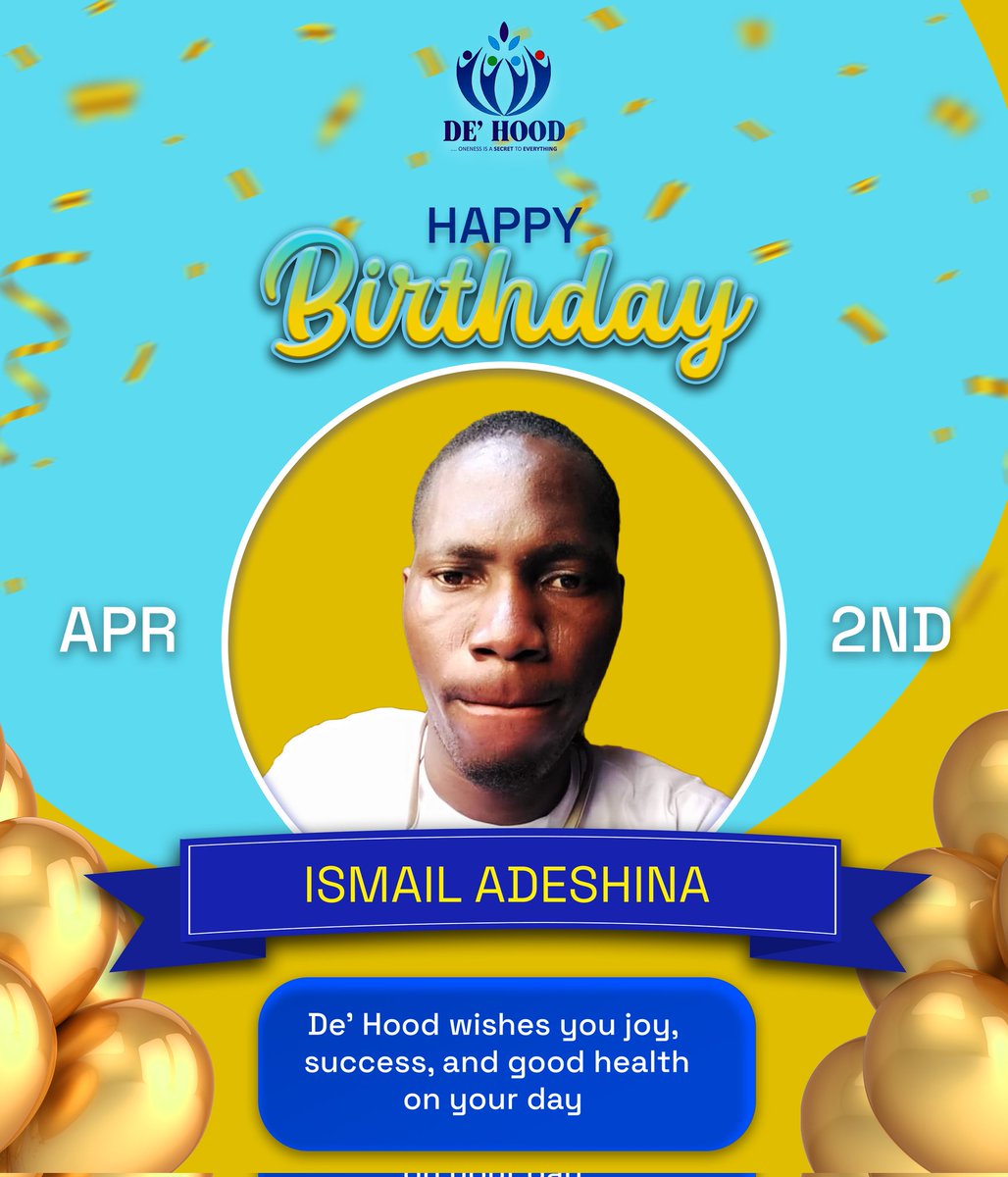 DeHood2020's tweet photo. Happy Birthday Ismail 🎉🎉🥳🥳

De'Hood wishes you joy, success, and good health on your special day. 🥳 https://t.co/1tZpA3CKbt