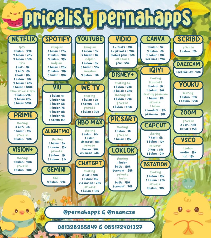 pernahapps | app premium murah | open reseller tweet media