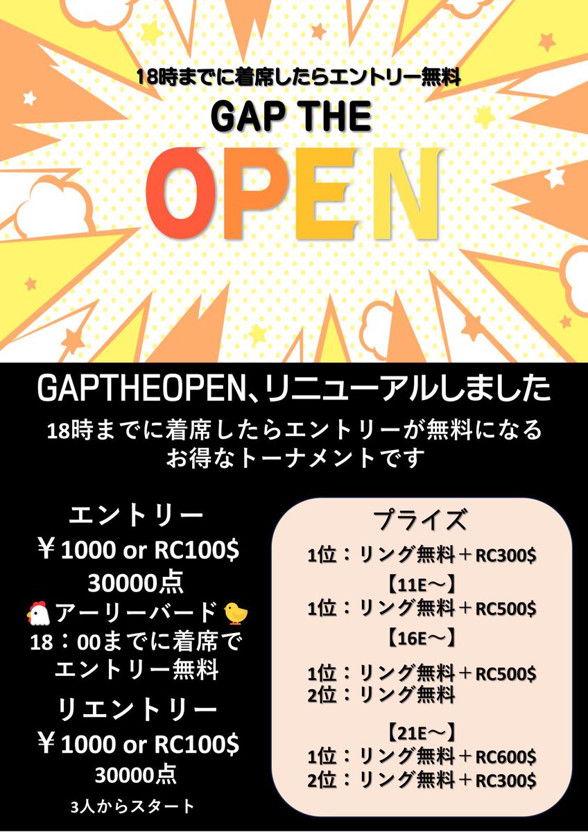 GAPSTREAKGIFU's tweet photo. 今日のGAPSTREAKは17時OPEN

本日出勤の元気なスタッフたち↓

----------
西村さん
まおさん
ゆいさん
だいきさん
-----------

トナメは

17:10〜 (18:30)GAP THE OPEN
19:00〜(21:10)THE FREEZE

を開催！
皆様のご来店お待ちしてます♪  

#GAPSTREAK https://t.co/ntiRQSnZ9M