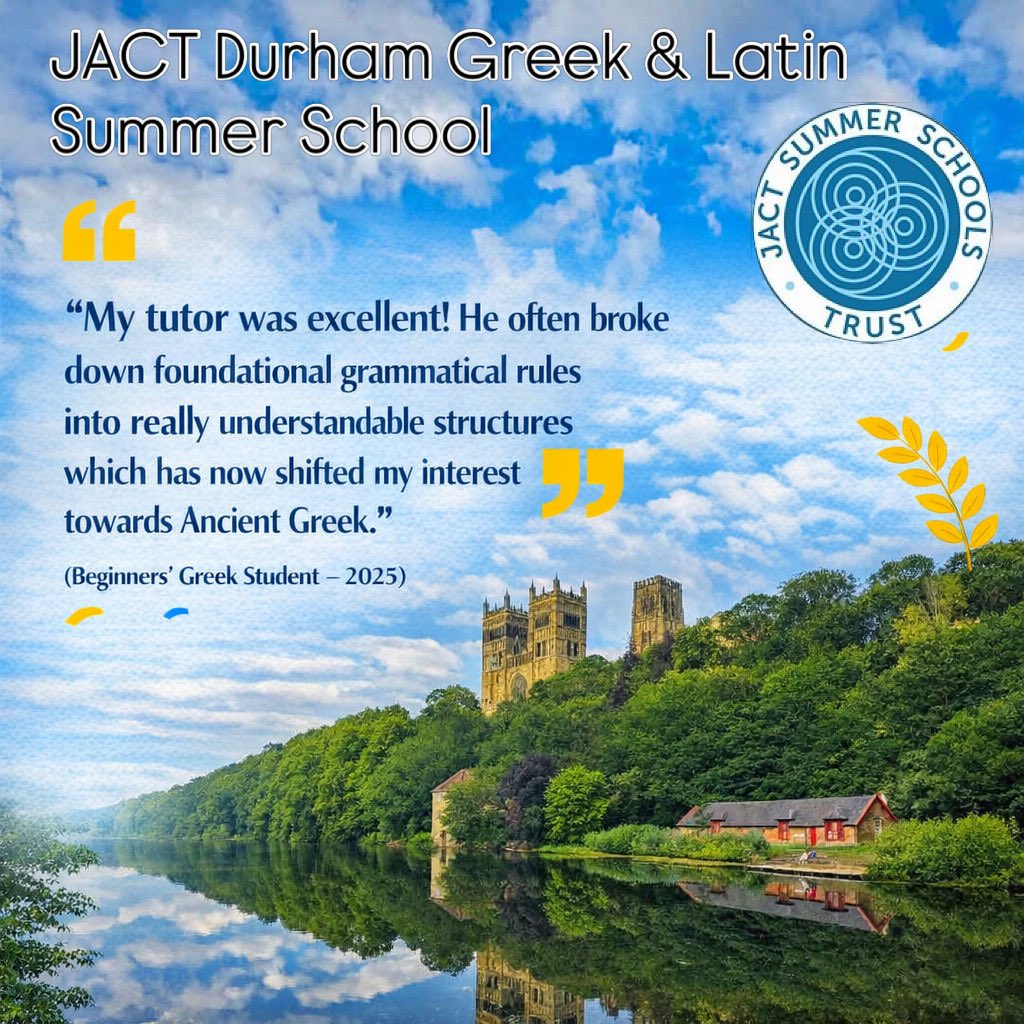 JACTLatin_Greek's tweet photo. Our tutors at @JACTLatin_Greek are the amazing! Check out this wonderful feedback from last year! Registration is open until 20th May &amp; we have bursaries available thanks to our brilliant sponsors from @CamClassics @AsterionHub &amp; @Classical_Assoc 

https://t.co/0l7Z74lhWz https://t.co/4bVr2rbyxr