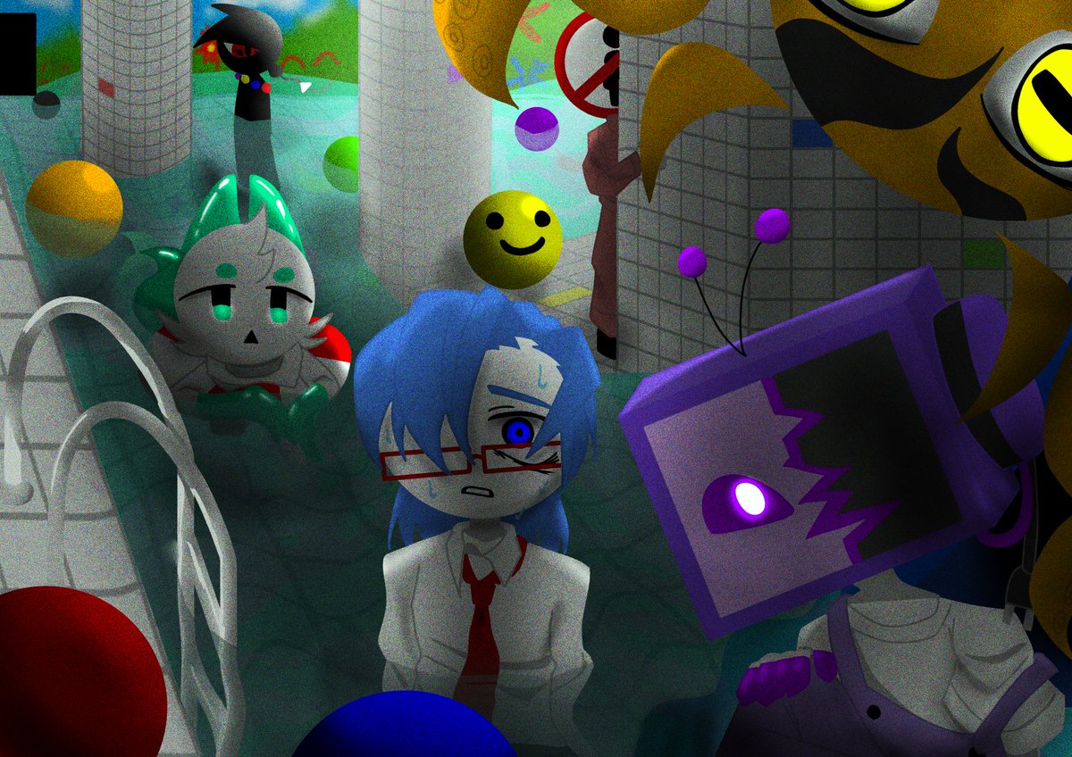 It's fun!
⚠️ドリームコア風
背景も手書きです。なので変なところもあるかもしれないですが…