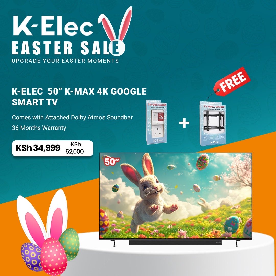 K_ElecKenya's tweet photo. Easter just got better! Shop, save, and celebrate with our amazing deals 🐣✨
Grab your favorites at unbeatable prices before they’re gone. Big discounts waiting just for you
Don’t miss out on our special offers.
🛒 Shop Now
👉 Kilimall: https://t.co/J2SWQSHg9R
👉 K-Elec: https://t.co/fnBpSjNMZg

📞 Call/WhatsApp: 0716 052243

#KElecEaster #EasterHunt #WinWithKElec