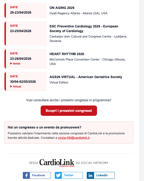 cardiolink_it's tweet image. 📌📆 Aprile 2026: i #congressi da segnare in #agenda by CardioLink

🔔 #CardioLink #notizie #cardiologia #congresso
📱 cardiolink.it/v2/congressi.p…