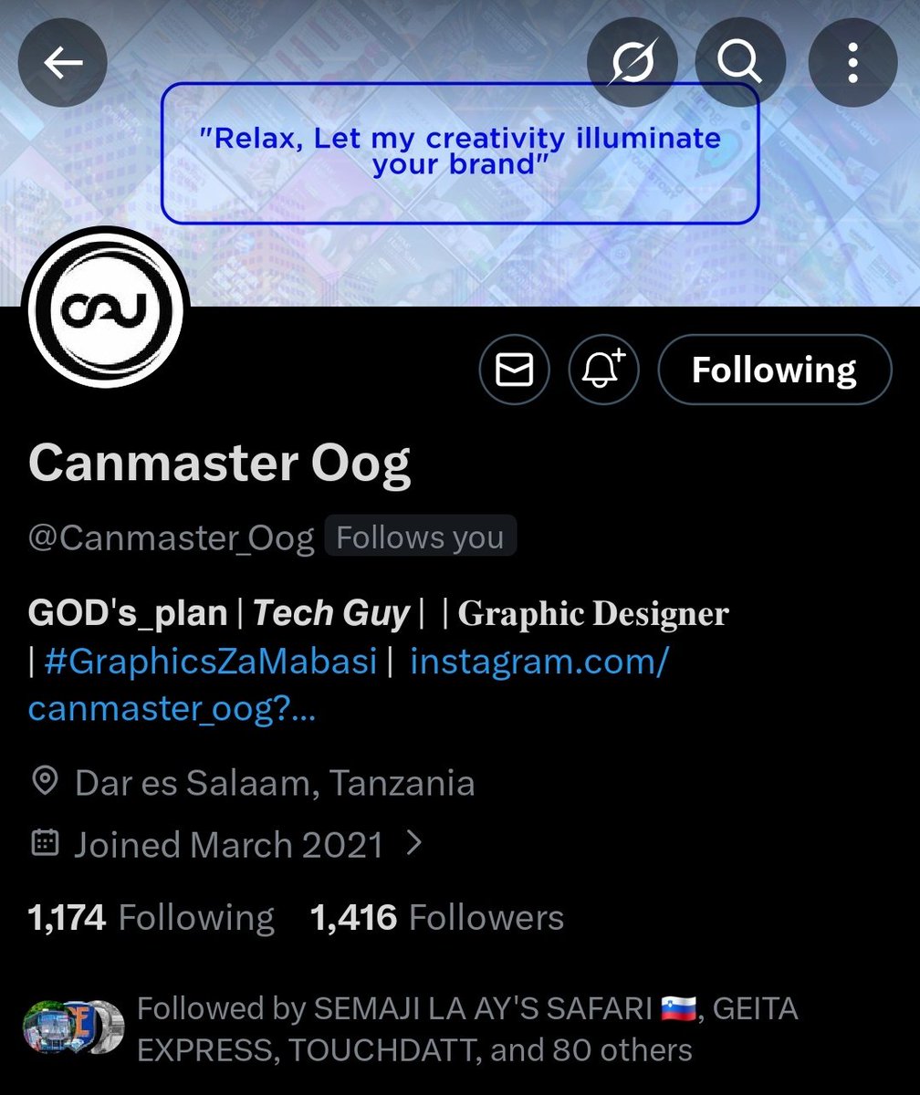 TBoundBuses's tweet photo. Ubunifu uliotukuka! ✨
Asante sana @Canmaster_Oog kwa hizi posters kali. Umewezesha utambulisho wa huduma yangu kuanza kwa kishindo.
Kwa mahitaji ya Logo, Posters, na Branding... mcheki huyu mwamba. Hachezi na kazi! 🎨👌
#Branding #DigitalMarketingTZ #Canmaster
Call:0759534294 https://t.co/8Gh68HXWQ1