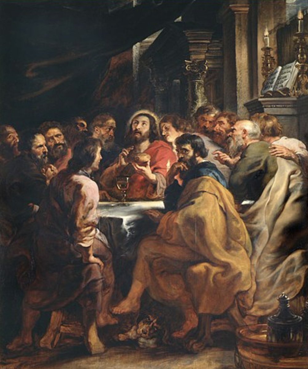 ViriCenturione's tweet photo. Hay dos escenas principales, que se muestran en las representaciones de la Última Cena: el dramático anuncio de la traición a Jesús, y la institución de la Eucaristía.

Rubens, 1630. https://t.co/Zqq9FRv5Aw