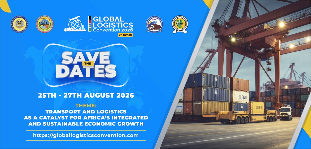 The journey to the 7th edition of the Global Logistics Convention (GLC) 2026 starts now—Juba awaits.

Be part of what’s coming. 

🗓️ Mark your calendar.