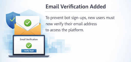 GoSimpleProject's tweet photo. Email verification and broadcast

We recently identified an increase in automated bot sign-ups on the platform. To address this and maintain a higher level of account integrity, email verification has now been added to the sign-up process. https://t.co/WvGCoE6t0f