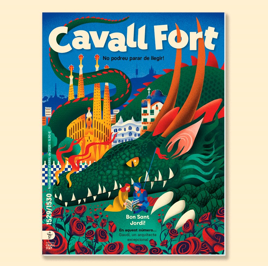 He fet la il·lustració de portada del nou <a href="/cavallfort/">Cavall Fort</a> 
Més detalls a instagram.com/p/DWmV3mrDE1m/…