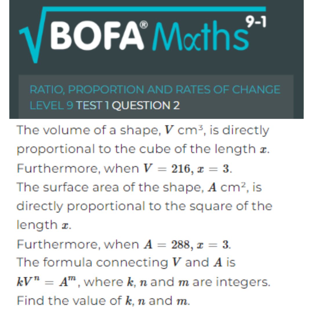 PlanetBOFA's tweet photo. This week in our GCSE Maths series we explain a level 9 ratio/proportion question.
BOFAmaths is a #GCSEmaths resource, ideal as a revision tool in the run up to exams. To take a full demo test head to https://t.co/mGpNJsB65d
 #maths #gcsemaths #mathsrevision #gcserevision https://t.co/kdyzH4ZR69