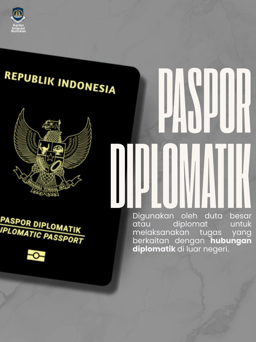 Halo Sahabat Mido !
Tahukah kamu kalau paspor itu nggak cuma satu jenis? 🤔
Ada beberapa jenis paspor di Indonesia yang dibedakan berdasarkan fungsi dan penggunaannya. Yuk simak informasinya!

#perbatasan #imigrasinunukan #paspor  #pelayanan