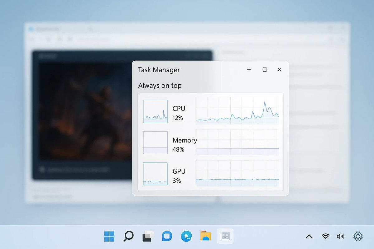 windowsforum's tweet image. 🧠 Always-on-top Task Manager? Finally, Microsoft remembered we multitask. This means fewer window hunts and more “why is my PC on fire?” in real time.
windowsforum.com/threads/enable…
#Windows11 #TaskManager #ProductivityTips #SystemMonitoring