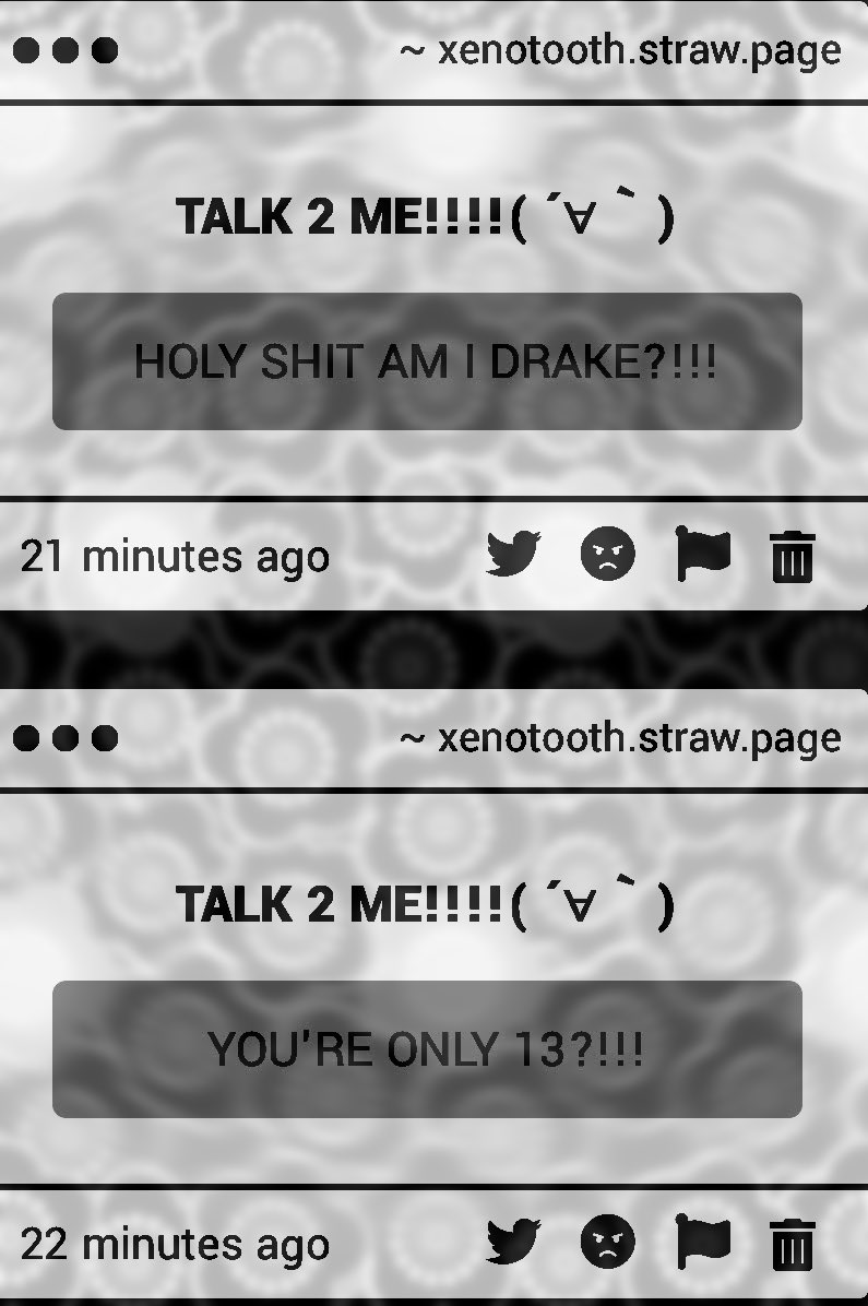 xeno / tooth of shtwt tweet media