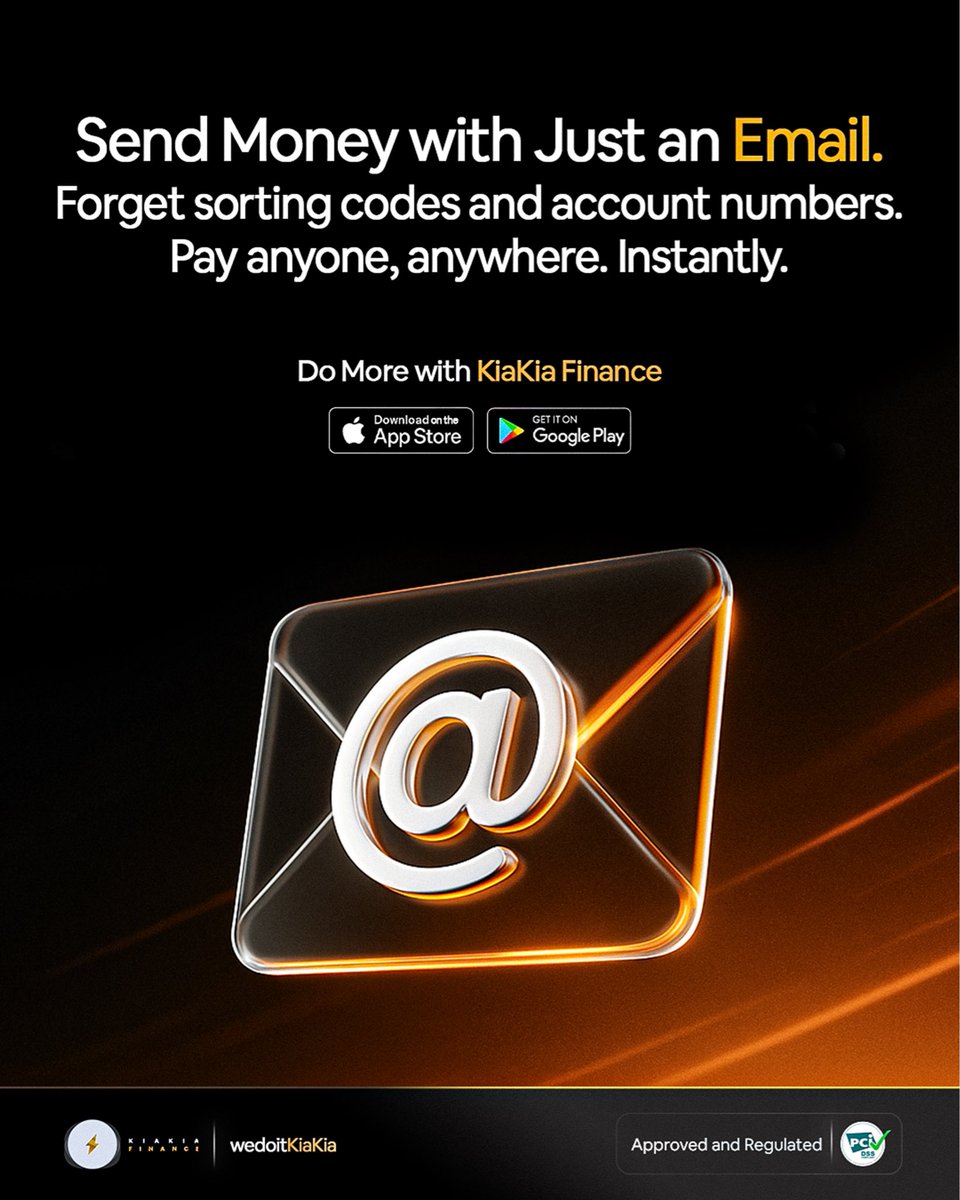 kiakiafinance's tweet photo. Send money with just an email.
No account numbers. No stress.
Just fast, simple transfers with KiaKia Finance.

#KiaKiaFinance #FintechNigeria #SendMoney #DigitalPayments #CashlessNigeria https://t.co/JfUpO8UFp8