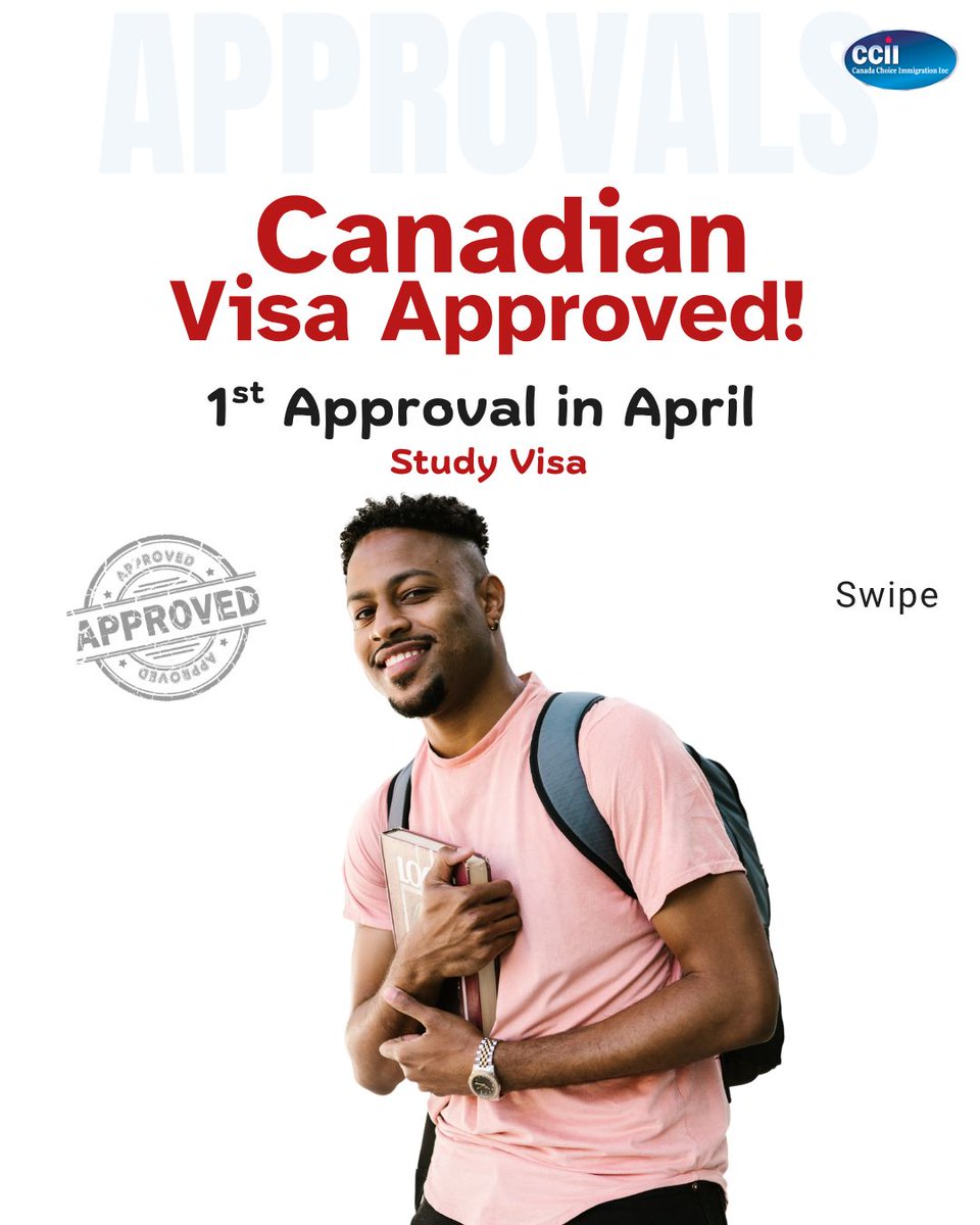 canadachoice1's tweet image. Congratulations to our client.

What a way to start a new Month!. This month must  favour all our clients and followers! 

Send us a DM today and let’s get you started already.

#studyIncanada #visaapproved✔️ #canadianDream #canadachoiceImmi