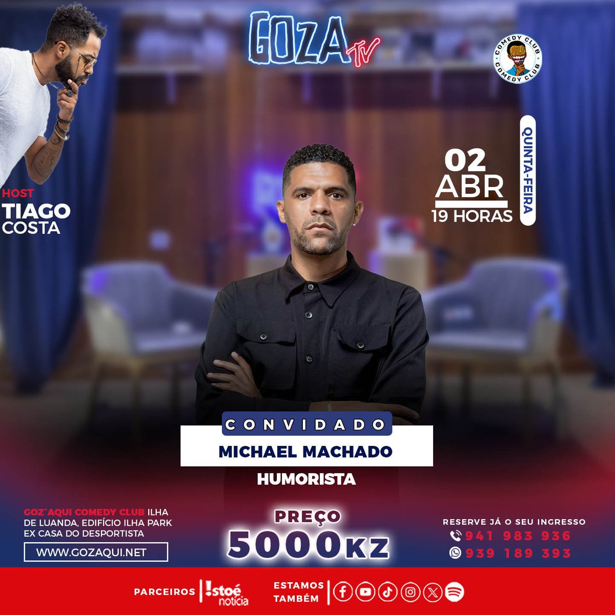 ti_ticii's tweet photo. "Last week was so nice...
that they had to have me twice"
Hoje 2 em 1
1⁰ GOZAtv com #MichaelMachado e logo a seguir #StandUpComedy no NDJULY RESIDENCIAL 😏 https://t.co/ZRQiGf8RER
